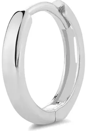 Mateo 14kt white gold huggie earring