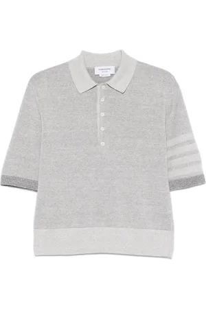 Thom Browne 4-Bar stripe cotton polo shirt