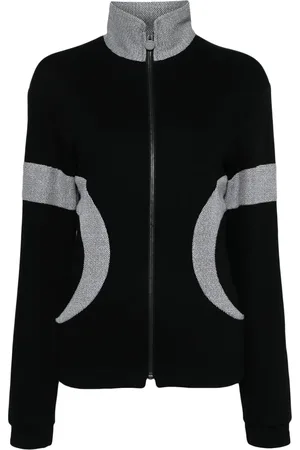 CHANEL 2000s ribbed-knit panelled cardigan
