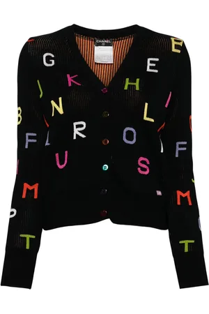 CHANEL 2001 Alphabet-intarsia cardigan