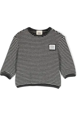 DOUUOD KIDS Striped long-sleeve jumper