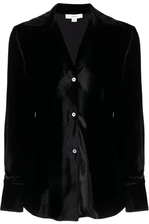 Vince Long-sleeve velvet shirt