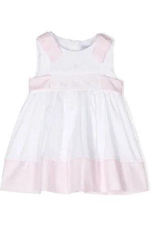 PATACHOU Bow-embroidered smock-waist dress