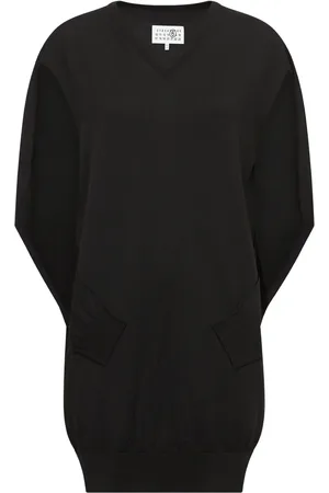 Maison Margiela V-neck cape-design minidress