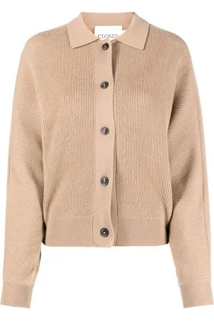 Closed Rib-knit polo-collar cardigan