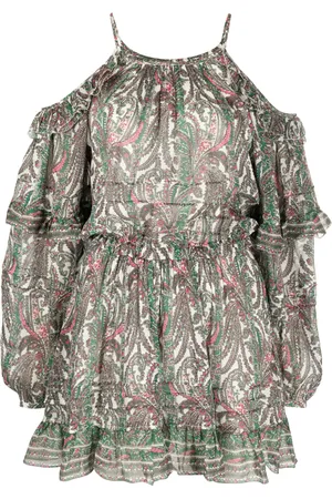 Isabel Marant Gabinia printed off-shoulder dress