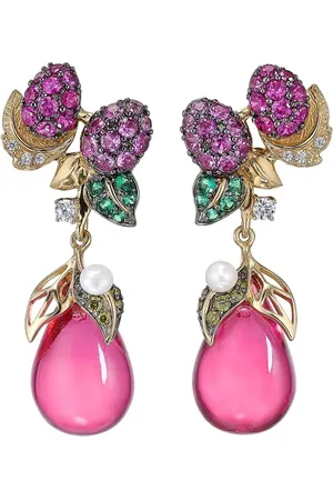 Anabela Chan 18kt yellow gold vermeil Raspberry multi-stone earrings