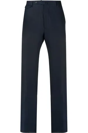 TAGLIATORE Mid-rise straight-leg linen trousers