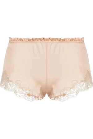 CARINE GILSON Calais Caudry-lace silk shorts