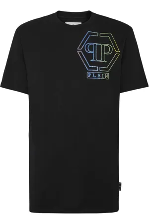 Philipp Plein Hexagon rhinestone-embellished cotton T-shirt