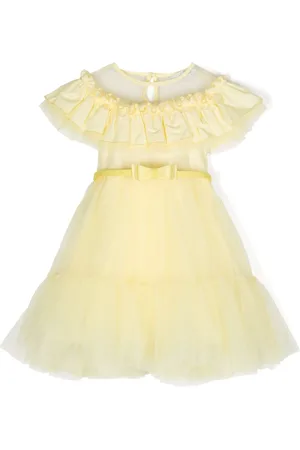MONNALISA Ruffle-detail tulle dress