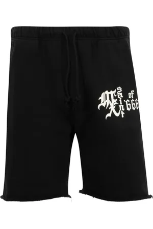 SAINT MXXXXXX Logo-print track shorts