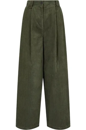 Studio Tomboy Two-tuck corduroy trousers