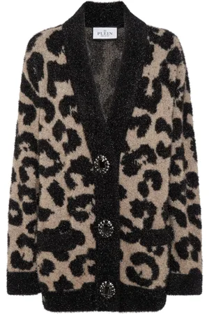 Philipp Plein Leopard-print lurex cardigan