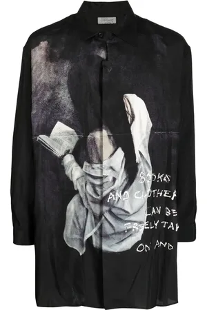 YOHJI YAMAMOTO Graphic-print long-sleeve shirt