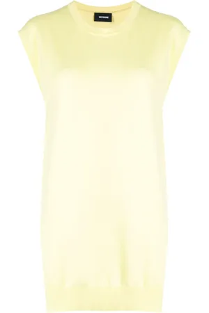 We11 Done Cap-sleeved fine-knit dress