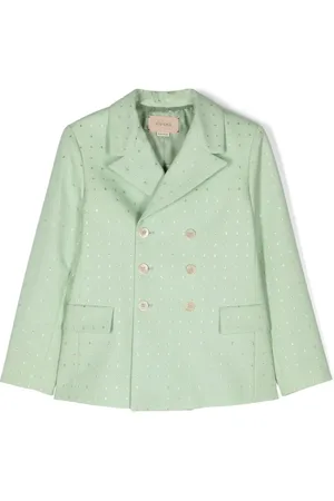 Gucci Logo-lettering double-breasted blazer