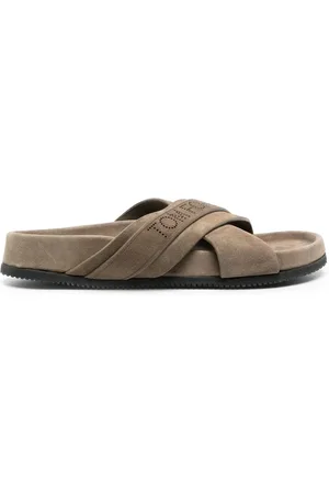 Tom Ford Crossover logo-strap slides