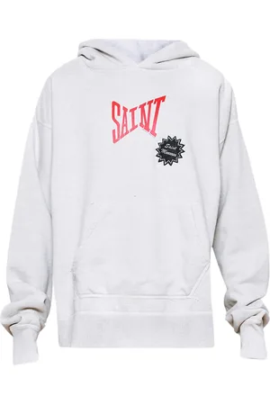 SAINT MXXXXXX Logo-print cotton hoodie