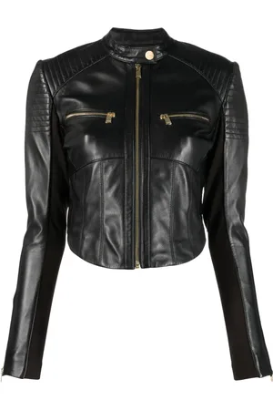 Pinko Band-collar faux-fur jacket