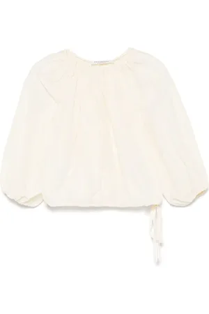 Serafini Pleat-detail blouse
