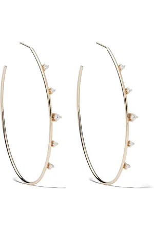 Mizuki 14kt diamond hoop earrings