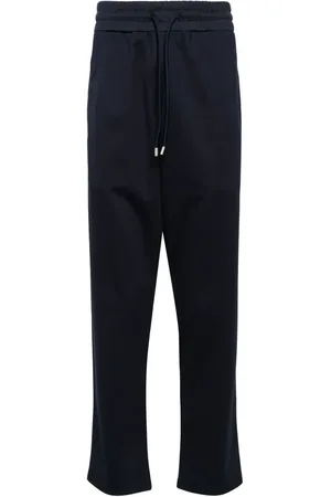 LARDINI Drawstring-waist straight-leg trousers