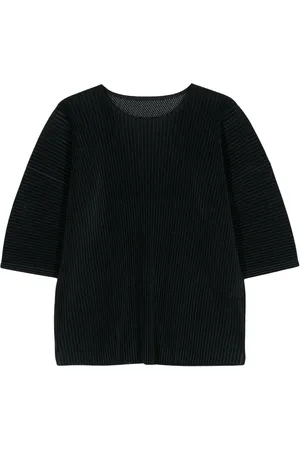 Issey Miyake Light Mesh pliss??-effect T-shirt