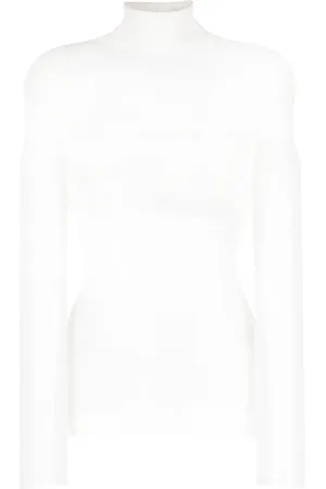 Quira Semi-sheer ribbed-knit top