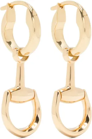 Gucci 18kt yellow Horsebit earrings