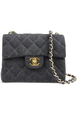 CHANEL 1998 mini denim Classic Flap shoulder bag