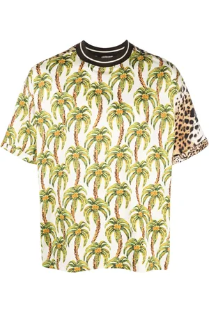 Roberto Cavalli Leopard-print panel T-shirt
