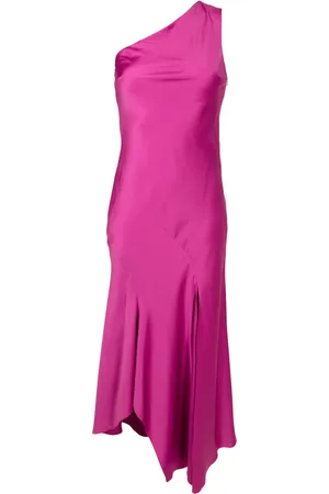 Lethicia Bronstein Satin-finish one-shoulder dress