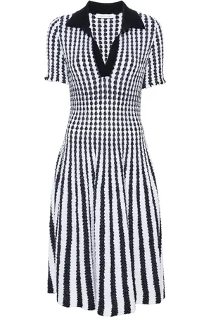 ANTONINO VALENTI Striped seersucker midi dress