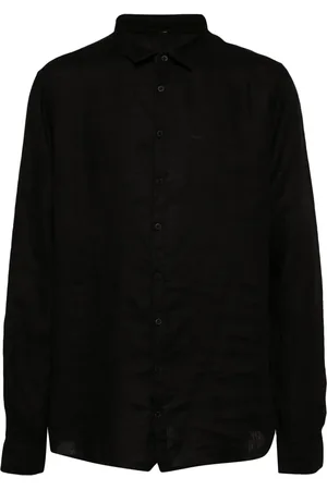 POÈME BOHÉMIEN Classic-collar linen shirt