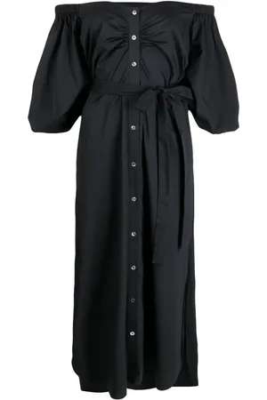 Staud Reese off-shoulder stretch-cotton dress