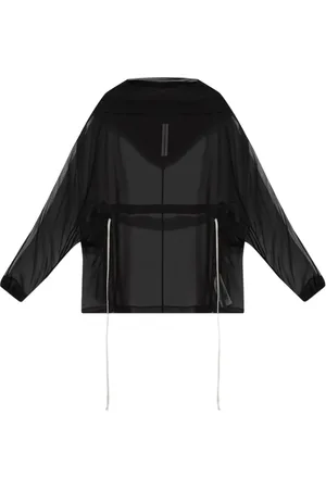 Rick Owens Semi-sheer silk hoodie