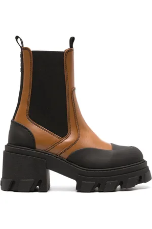 Ganni Platform leather Chelsea boots