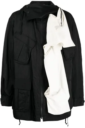 YOHJI YAMAMOTO Asymmetric hooded jacket
