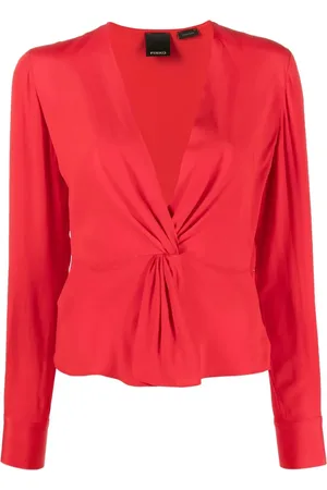 Pinko Twist-detail long-sleeved blouse
