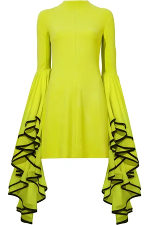 Proenza Schouler Crepe ruffle sleeve dress