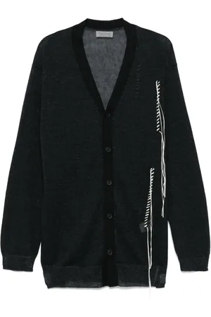 YOHJI YAMAMOTO Contrast-stitching cardigan