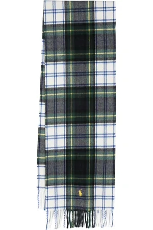 Ralph Lauren Polo Pony-embroidered tartan check-print scarf