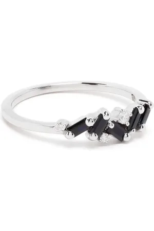 Suzanne Kalan 18kt white gold sapphire and diamond ring