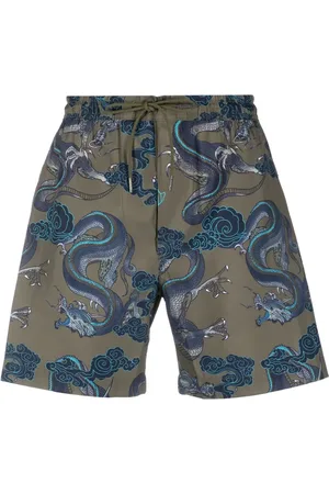 Maharishi Dragon-print swim shorts