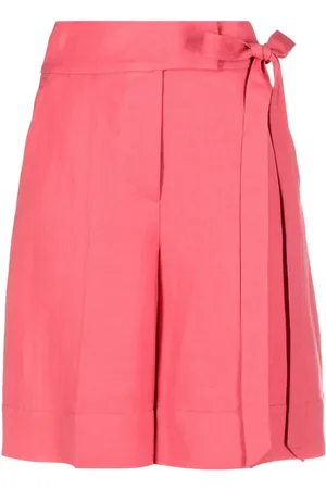 Twin-Set Tie-waist straight-leg shorts