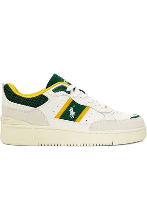 Ralph Lauren Logo-embroidered leather sneakers