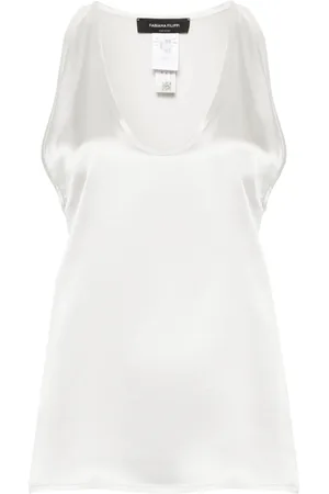 Fabiana Filippi Scoop-neck silk top