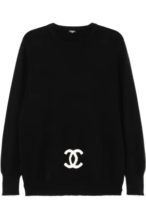 CHANEL 1990-2000s crew-neck jumper