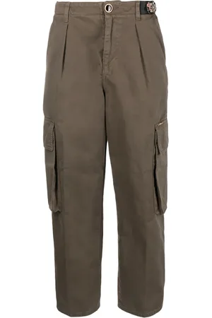 Liu Jo Floral-embellished cotton cargo trousers